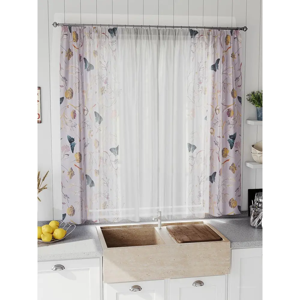 Фото 5 Тюль на шторной ленте Comfy Way Линфорт - 712 300x150 см цвет синий Фото 5 Тюль на шторной ленте Comfy Way Линфорт - 712 300x150 см цвет синий