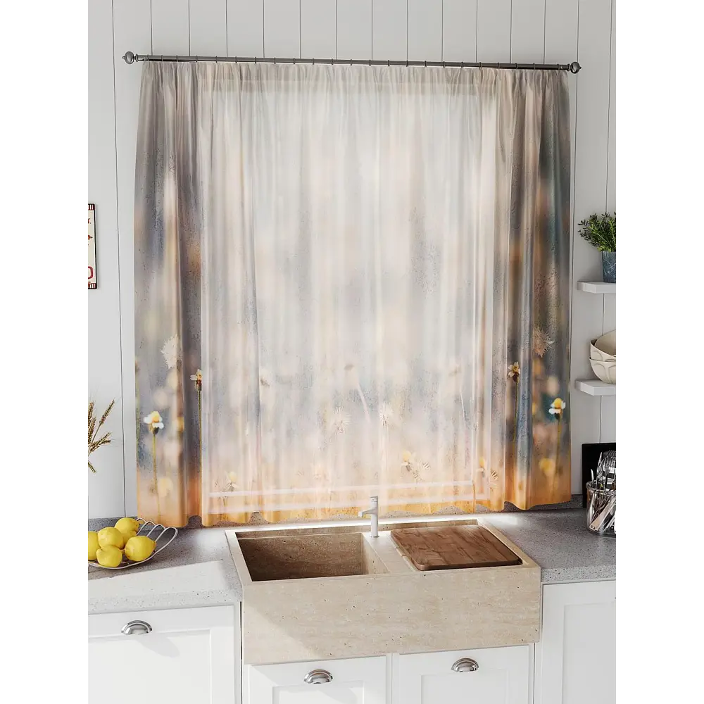 Фото 4 Тюль на шторной ленте Comfy Way Линфорт - 685 300x150 см цвет бежевый Фото 4 Тюль на шторной ленте Comfy Way Линфорт - 685 300x150 см цвет бежевый