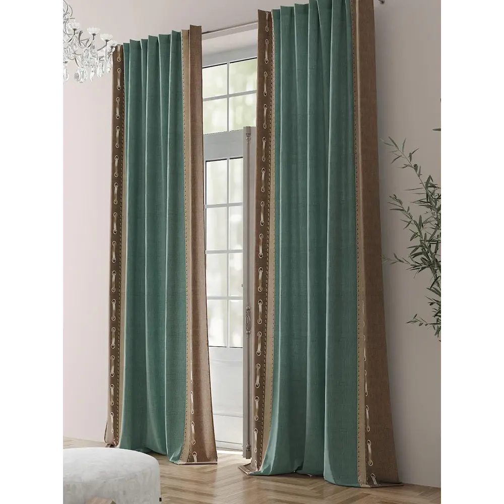 Фото Комплект штор на шторной ленте Comfy Way Фиранлит 150x280 см цвет бирюзовый Фото Комплект штор на шторной ленте Comfy Way Фиранлит 150x280 см цвет бирюзовый