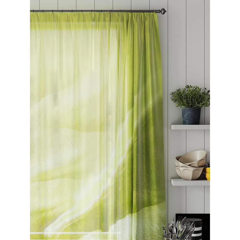 Фото 3 Тюль на шторной ленте Comfy Way Линфорт - 688 300x150 см цвет зеленый Фото 3 Тюль на шторной ленте Comfy Way Линфорт - 688 300x150 см цвет зеленый