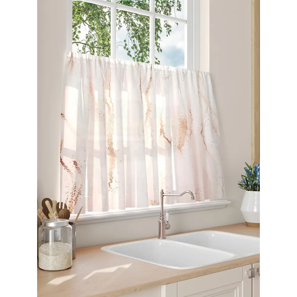 Фото 2 Тюль на кулиске Comfy Way Фарлитис 150x60 см цвет бежевый Фото 2 Тюль на кулиске Comfy Way Фарлитис 150x60 см цвет бежевый