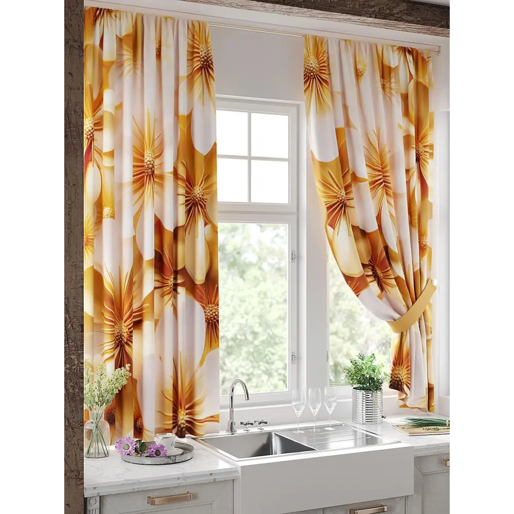 Фото 4 Комплект штор на шторной ленте Comfy Way Линомик - 57 150x170 см цвет бежевый Фото 4 Комплект штор на шторной ленте Comfy Way Линомик - 57 150x170 см цвет бежевый