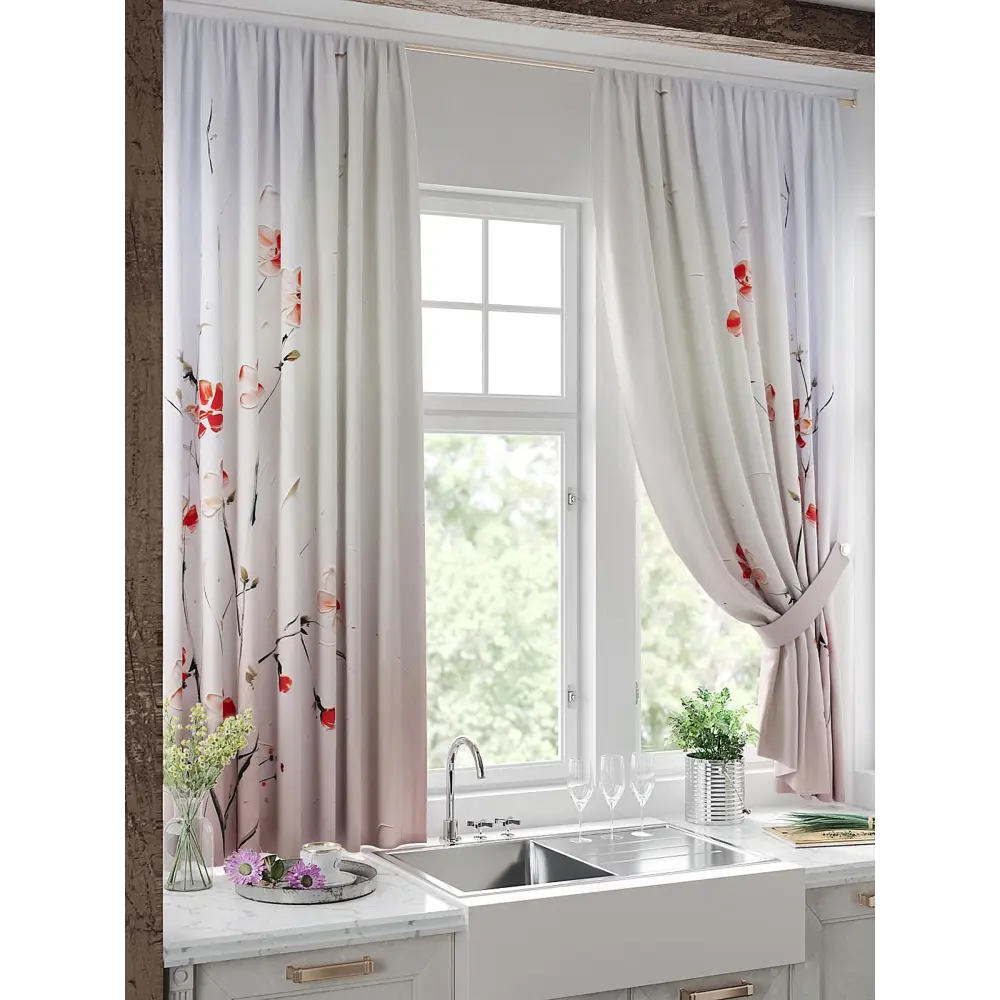 Фото 4 Комплект штор на шторной ленте Comfy Way Линомик - 06 150x170 см цвет бежевый Фото 4 Комплект штор на шторной ленте Comfy Way Линомик - 06 150x170 см цвет бежевый
