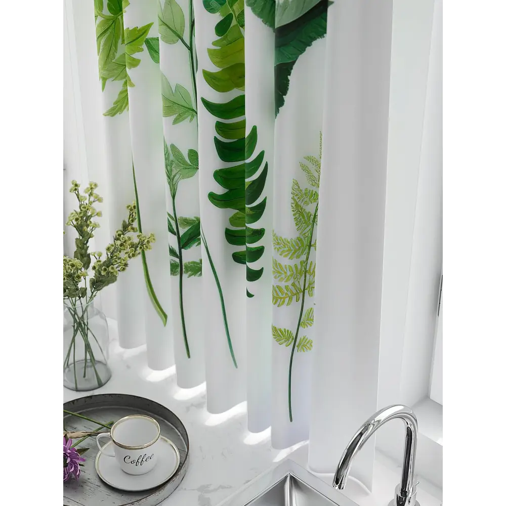 Фото 3 Комплект штор на шторной ленте Comfy Way Линомик - 07 150x170 см цвет белый Фото 3 Комплект штор на шторной ленте Comfy Way Линомик - 07 150x170 см цвет белый
