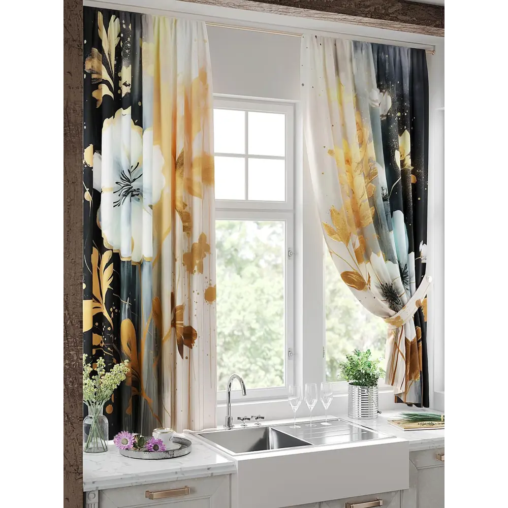 Фото 4 Комплект штор на шторной ленте Comfy Way Линомик - 05 150x170 см цвет бежевый Фото 4 Комплект штор на шторной ленте Comfy Way Линомик - 05 150x170 см цвет бежевый