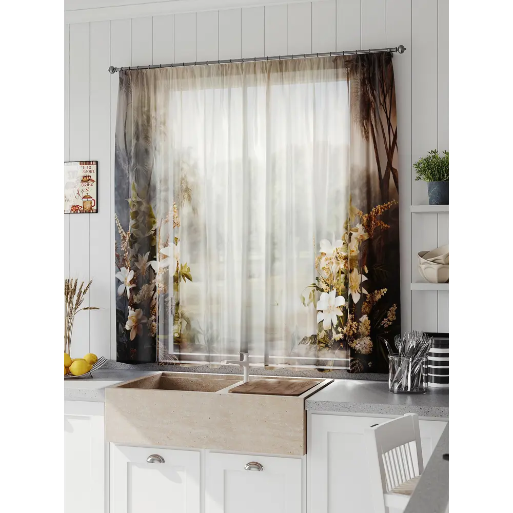 Фото Тюль на шторной ленте Comfy Way Линфорт - 645 300x150 см цвет коричневый Фото Тюль на шторной ленте Comfy Way Линфорт - 645 300x150 см цвет коричневый