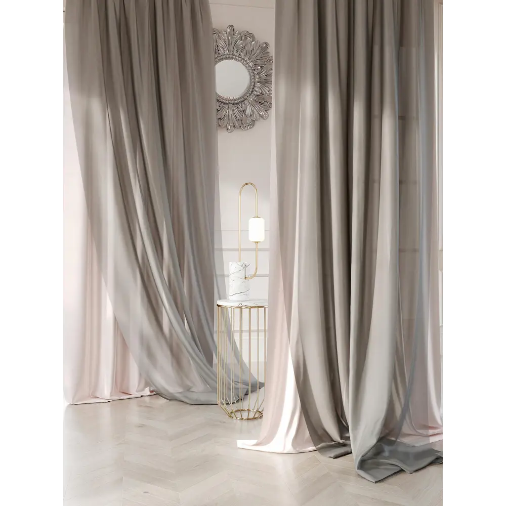 Фото 2 Комплект штор на шторной ленте Comfy Way Травур 150x260 см цвет бежевый Фото 2 Комплект штор на шторной ленте Comfy Way Травур 150x260 см цвет бежевый