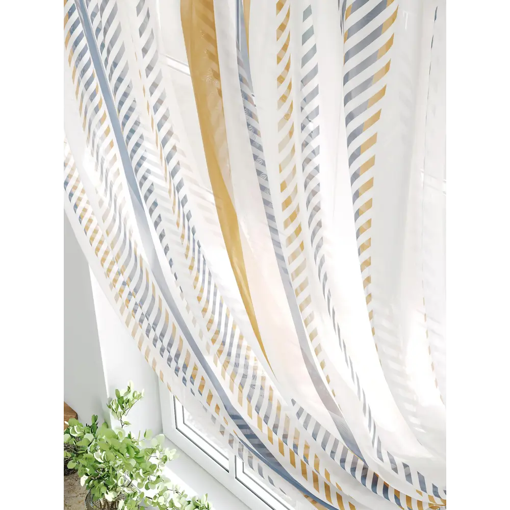 Фото 3 Тюль на шторной ленте Comfy Way Криата 300x150 см цвет бежевый Фото 3 Тюль на шторной ленте Comfy Way Криата 300x150 см цвет бежевый