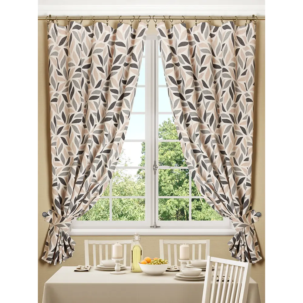 Фото Комплект штор на шторной ленте Обуховская Мануфактура Глория 135x180 цвет бело-серо-фиолетовый Фото Комплект штор на шторной ленте Обуховская Мануфактура Глория 135x180 цвет бело-серо-фиолетовый