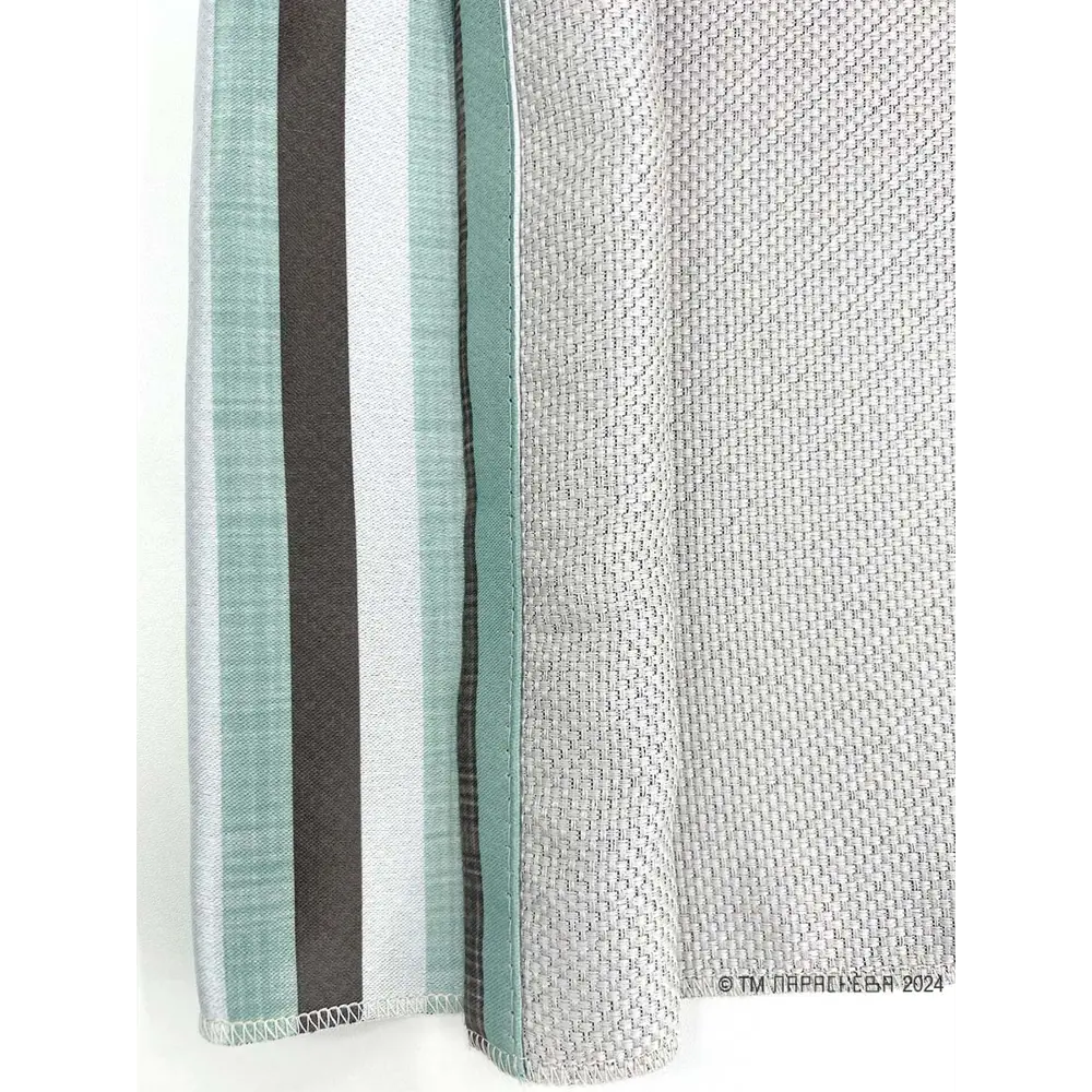 Фото 3 Комплект штор на шторной ленте Параскева Полоска 150x275 цвет коричневый Фото 3 Комплект штор на шторной ленте Параскева Полоска 150x275 цвет коричневый