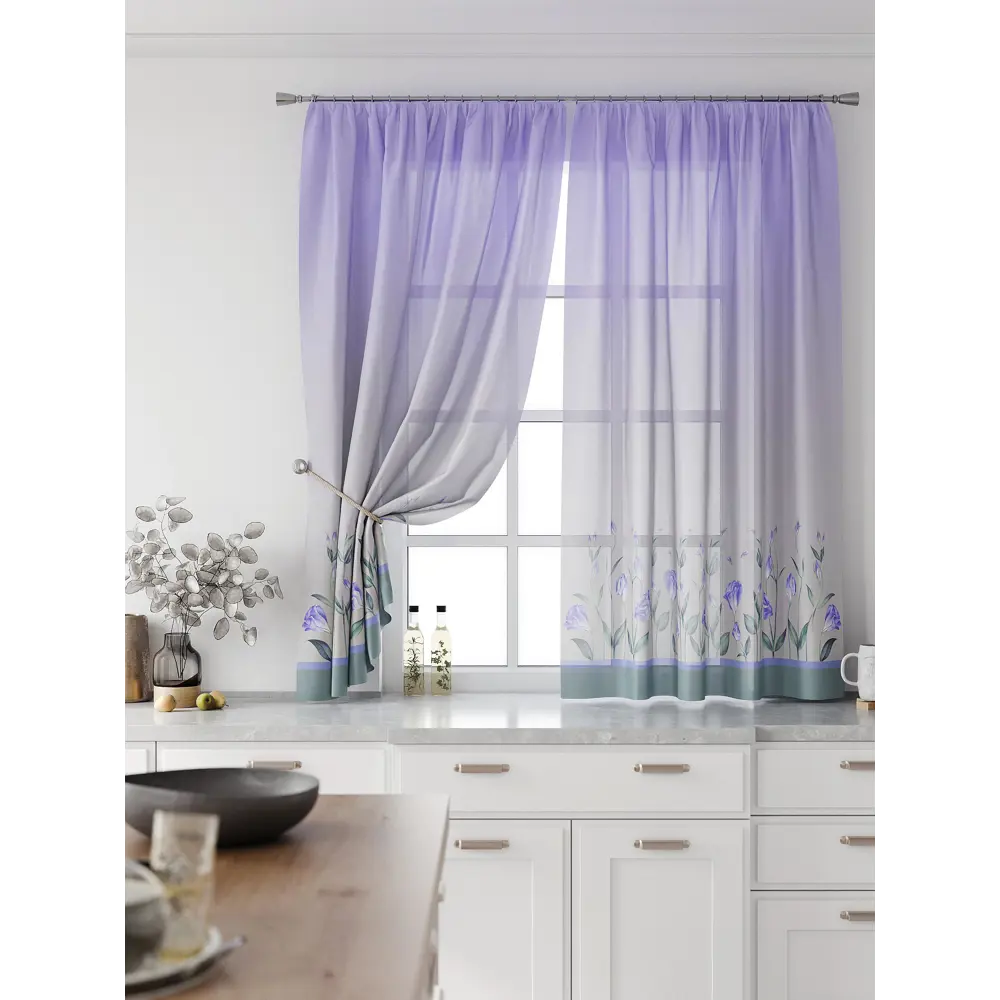 Фото 3 Комплект тюль 2 шт на ленте Comfy Way Свилс - 102 CW579102 150x160 см вуаль цвет серый Фото 3 Комплект тюль 2 шт на ленте Comfy Way Свилс - 102 CW579102 150x160 см вуаль цвет серый