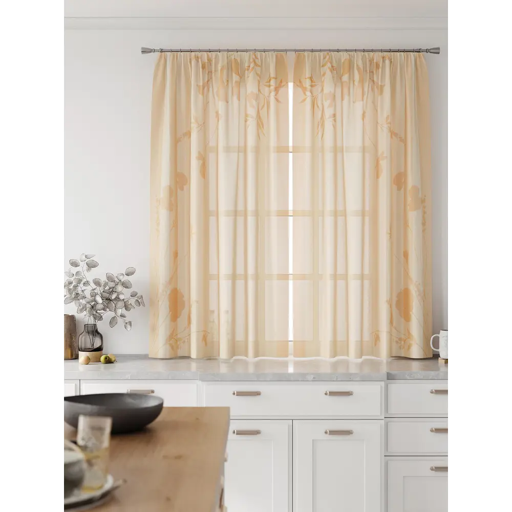 Фото 4 Комплект тюль 2 шт на ленте Comfy Way Свилс - 107 CW579107 150x160 см вуаль цвет оранжевый Фото 4 Комплект тюль 2 шт на ленте Comfy Way Свилс - 107 CW579107 150x160 см вуаль цвет оранжевый