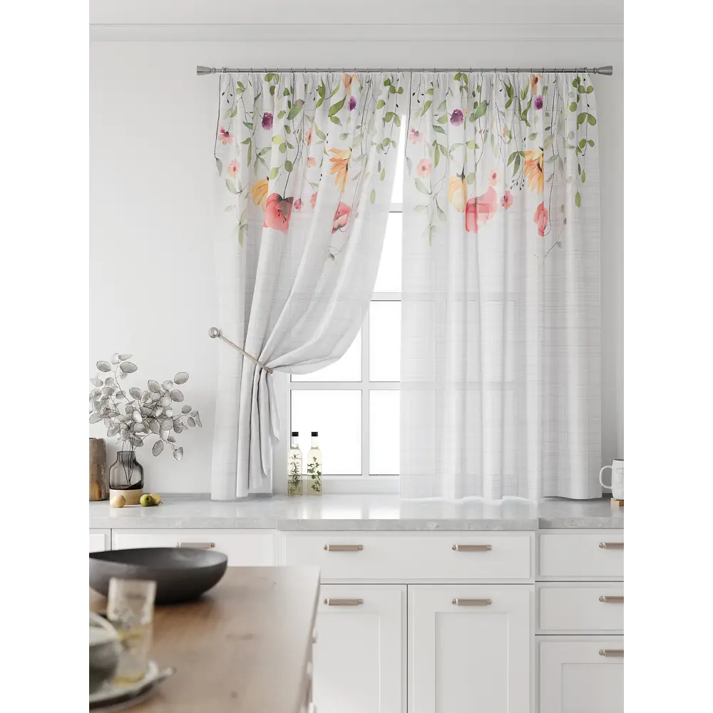 Фото 3 Комплект тюль 2 шт на ленте Comfy Way Свилс - 116 CW579116 150x160 см вуаль цвет зеленый Фото 3 Комплект тюль 2 шт на ленте Comfy Way Свилс - 116 CW579116 150x160 см вуаль цвет зеленый