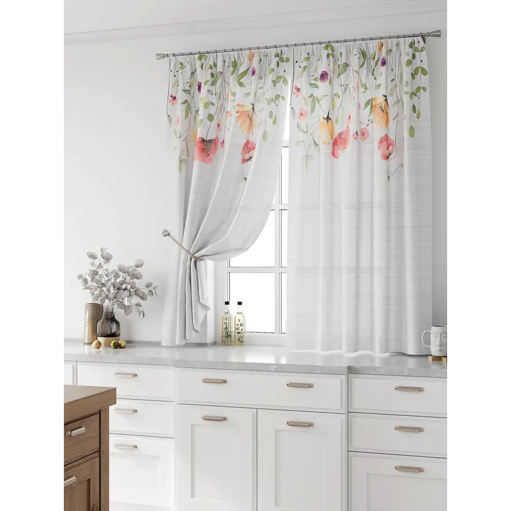 Фото Комплект тюль 2 шт на ленте Comfy Way Свилс - 116 CW579116 150x160 см вуаль цвет зеленый Фото Комплект тюль 2 шт на ленте Comfy Way Свилс - 116 CW579116 150x160 см вуаль цвет зеленый