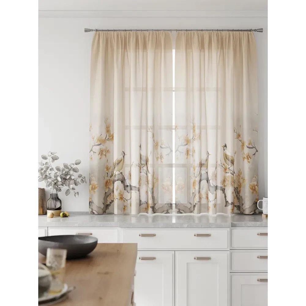 Фото 4 Комплект тюль 2 шт на ленте Comfy Way Свилс - 126 CW579126 150x160 см вуаль цвет коричневый Фото 4 Комплект тюль 2 шт на ленте Comfy Way Свилс - 126 CW579126 150x160 см вуаль цвет коричневый