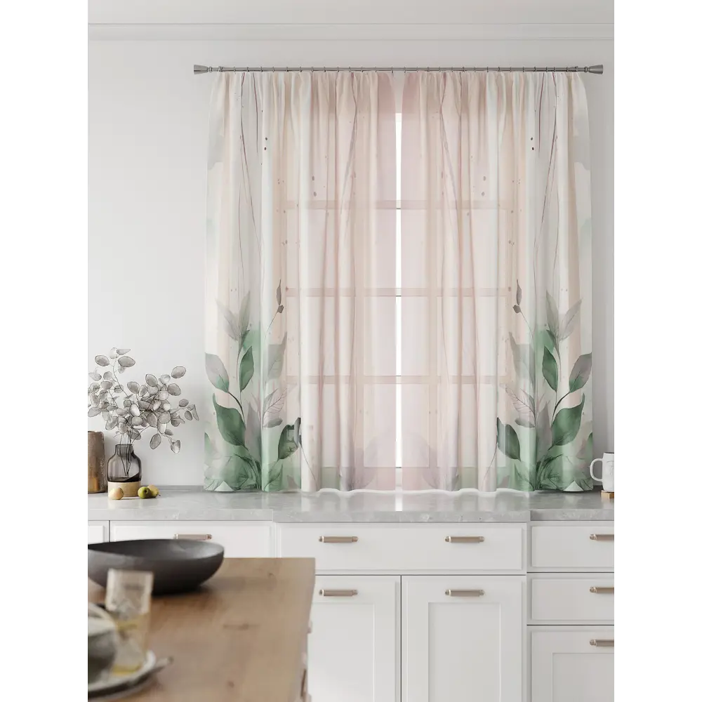 Фото 4 Комплект тюль 2 шт на ленте Comfy Way Свилс - 131 CW579131 150x160 см вуаль цвет зеленый Фото 4 Комплект тюль 2 шт на ленте Comfy Way Свилс - 131 CW579131 150x160 см вуаль цвет зеленый