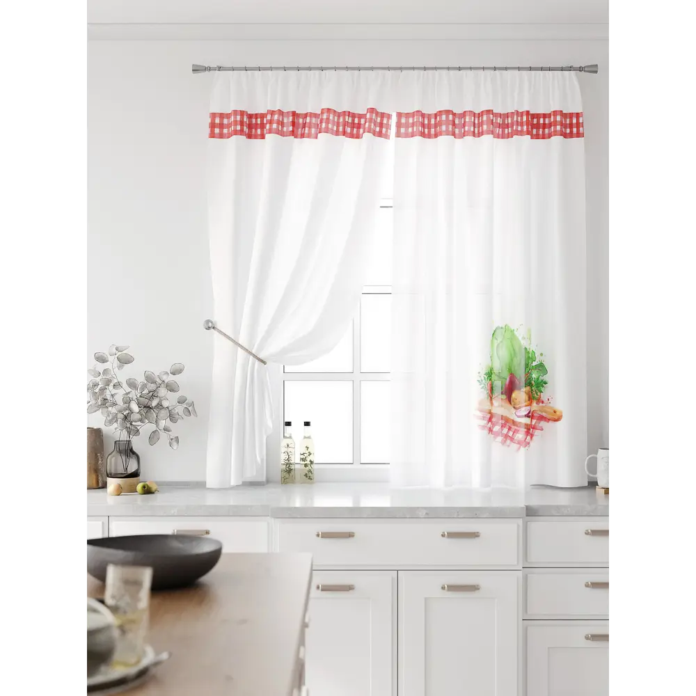 Фото 3 Комплект тюль 2 шт на ленте Comfy Way Свилс - 134 CW579134 150x160 см вуаль цвет красный Фото 3 Комплект тюль 2 шт на ленте Comfy Way Свилс - 134 CW579134 150x160 см вуаль цвет красный