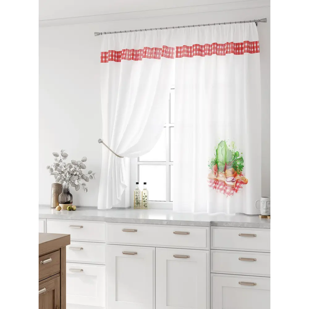 Фото Комплект тюль 2 шт на ленте Comfy Way Свилс - 134 CW579134 150x160 см вуаль цвет красный Фото Комплект тюль 2 шт на ленте Comfy Way Свилс - 134 CW579134 150x160 см вуаль цвет красный