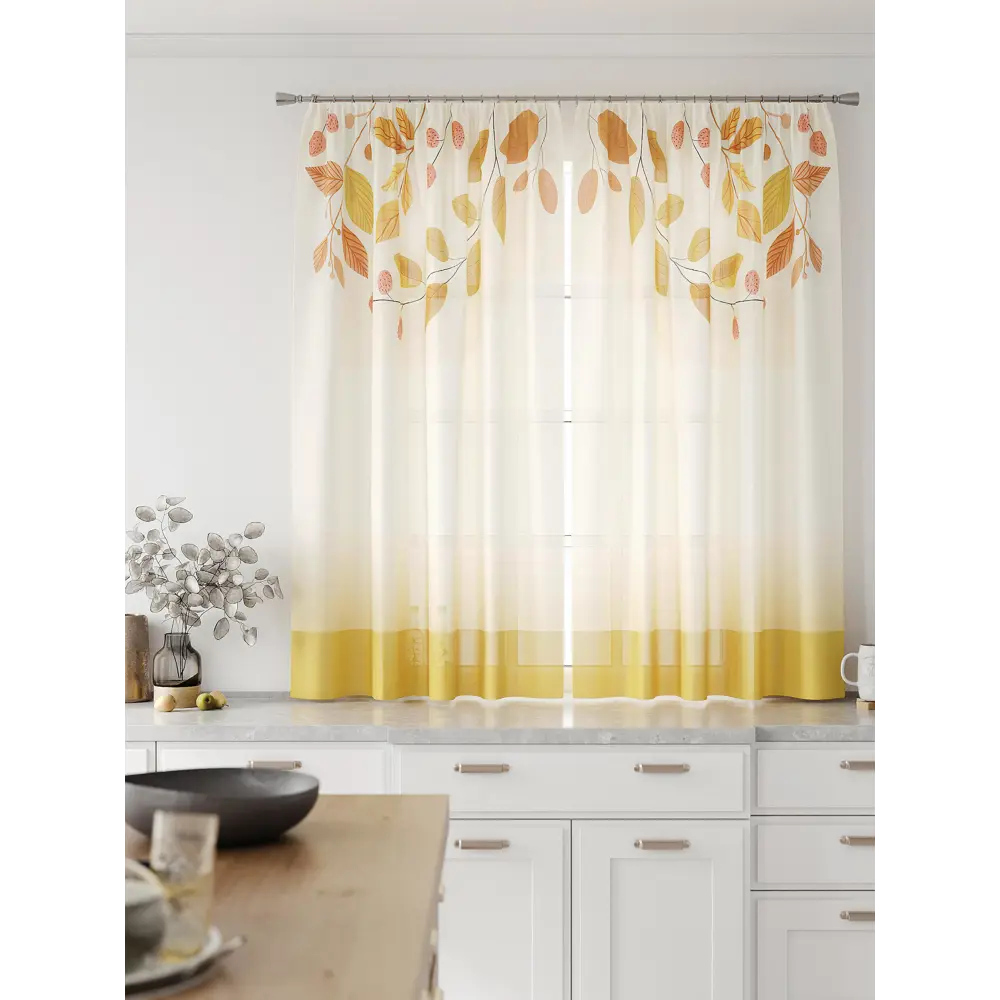 Фото 4 Комплект тюль 2 шт на ленте Comfy Way Свилс - 161 CW579161 150x160 см вуаль цвет оранжевый Фото 4 Комплект тюль 2 шт на ленте Comfy Way Свилс - 161 CW579161 150x160 см вуаль цвет оранжевый