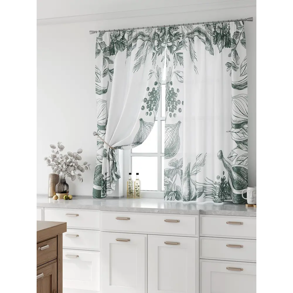 Фото Комплект тюль 2 шт на ленте Comfy Way Свилс - 162 CW579162 150x160 см вуаль цвет зеленый Фото Комплект тюль 2 шт на ленте Comfy Way Свилс - 162 CW579162 150x160 см вуаль цвет зеленый