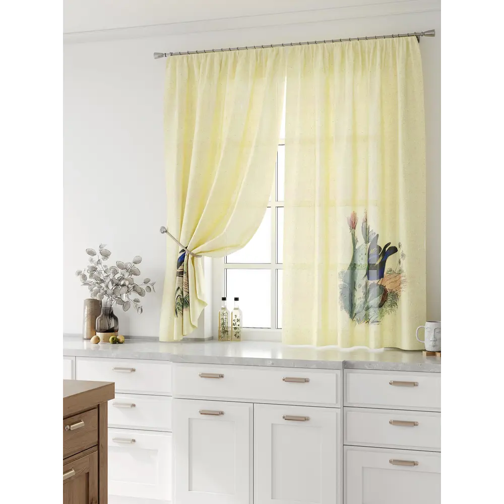 Фото Комплект тюль 2 шт на ленте Comfy Way Свилс - 165 CW579165 150x160 см вуаль цвет желтый Фото Комплект тюль 2 шт на ленте Comfy Way Свилс - 165 CW579165 150x160 см вуаль цвет желтый