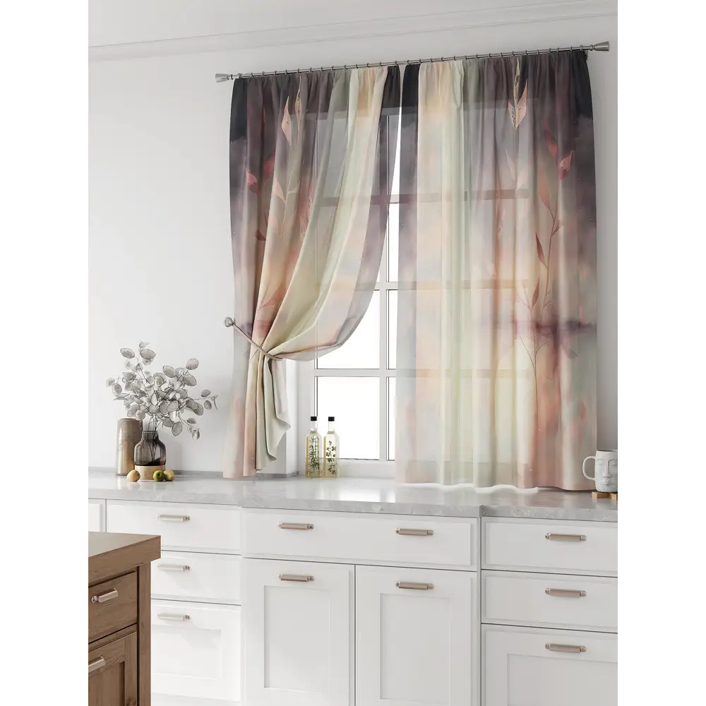 Фото Комплект тюль 2 шт на ленте Comfy Way Свилс - 164 CW579164 150x160 см вуаль цвет коричневый Фото Комплект тюль 2 шт на ленте Comfy Way Свилс - 164 CW579164 150x160 см вуаль цвет коричневый