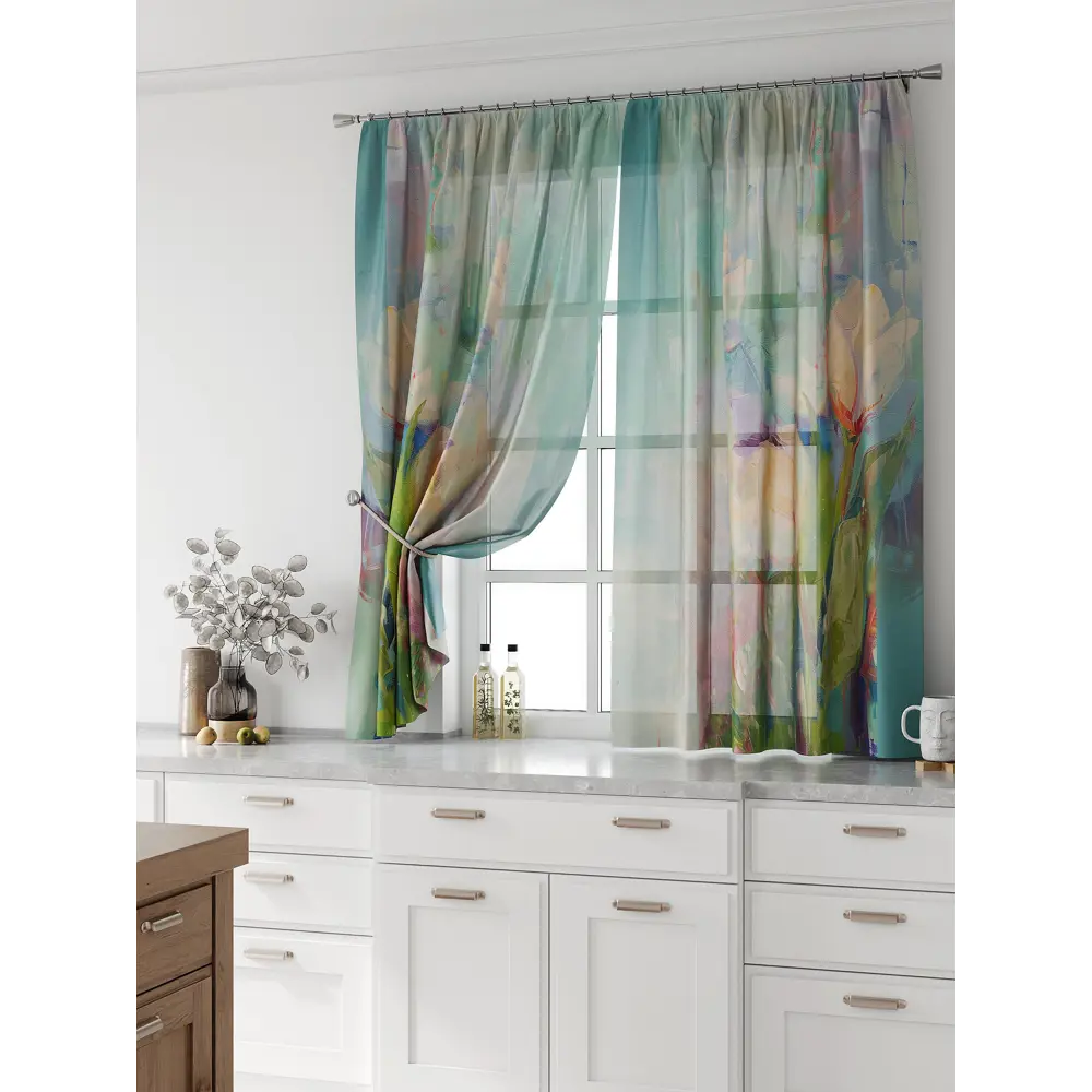 Фото Комплект тюль 2 шт на ленте Comfy Way Свилс - 170 CW579170 150x160 см вуаль цвет зеленый Фото Комплект тюль 2 шт на ленте Comfy Way Свилс - 170 CW579170 150x160 см вуаль цвет зеленый