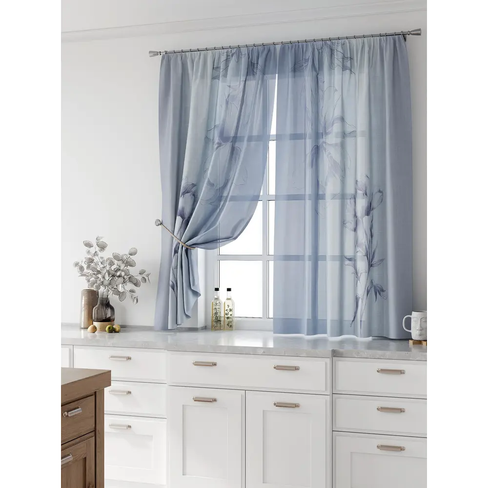 Фото Комплект тюль 2 шт на ленте Comfy Way Свилс - 171 CW579171 150x160 см вуаль цвет серый Фото Комплект тюль 2 шт на ленте Comfy Way Свилс - 171 CW579171 150x160 см вуаль цвет серый
