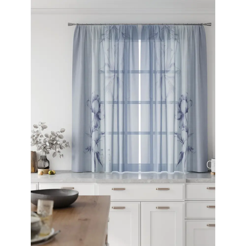 Фото 4 Комплект тюль 2 шт на ленте Comfy Way Свилс - 171 CW579171 150x160 см вуаль цвет серый Фото 4 Комплект тюль 2 шт на ленте Comfy Way Свилс - 171 CW579171 150x160 см вуаль цвет серый