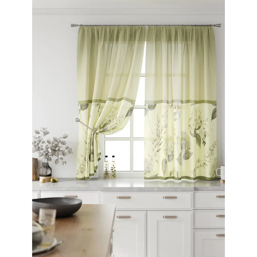 Фото 3 Комплект тюль 2 шт на ленте Comfy Way Свилс - 183 CW579183 150x160 см вуаль цвет желтый Фото 3 Комплект тюль 2 шт на ленте Comfy Way Свилс - 183 CW579183 150x160 см вуаль цвет желтый