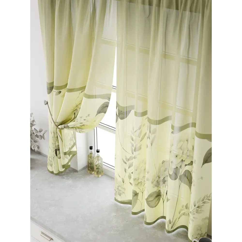 Фото 5 Комплект тюль 2 шт на ленте Comfy Way Свилс - 183 CW579183 150x160 см вуаль цвет желтый Фото 5 Комплект тюль 2 шт на ленте Comfy Way Свилс - 183 CW579183 150x160 см вуаль цвет желтый