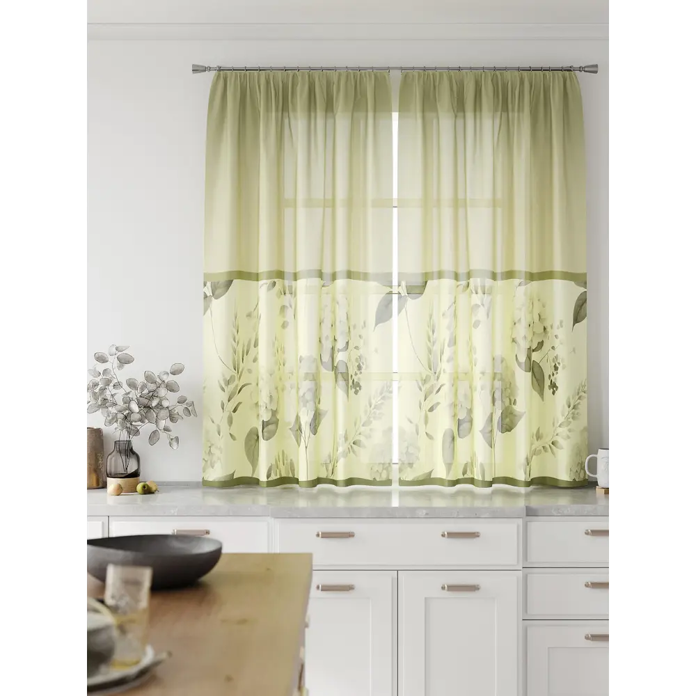 Фото 4 Комплект тюль 2 шт на ленте Comfy Way Свилс - 183 CW579183 150x160 см вуаль цвет желтый Фото 4 Комплект тюль 2 шт на ленте Comfy Way Свилс - 183 CW579183 150x160 см вуаль цвет желтый