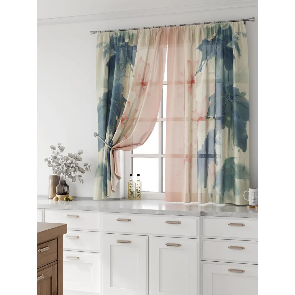 Фото Комплект тюль 2 шт на ленте Comfy Way Свилс - 187 CW579187 150x160 см вуаль цвет синий Фото Комплект тюль 2 шт на ленте Comfy Way Свилс - 187 CW579187 150x160 см вуаль цвет синий