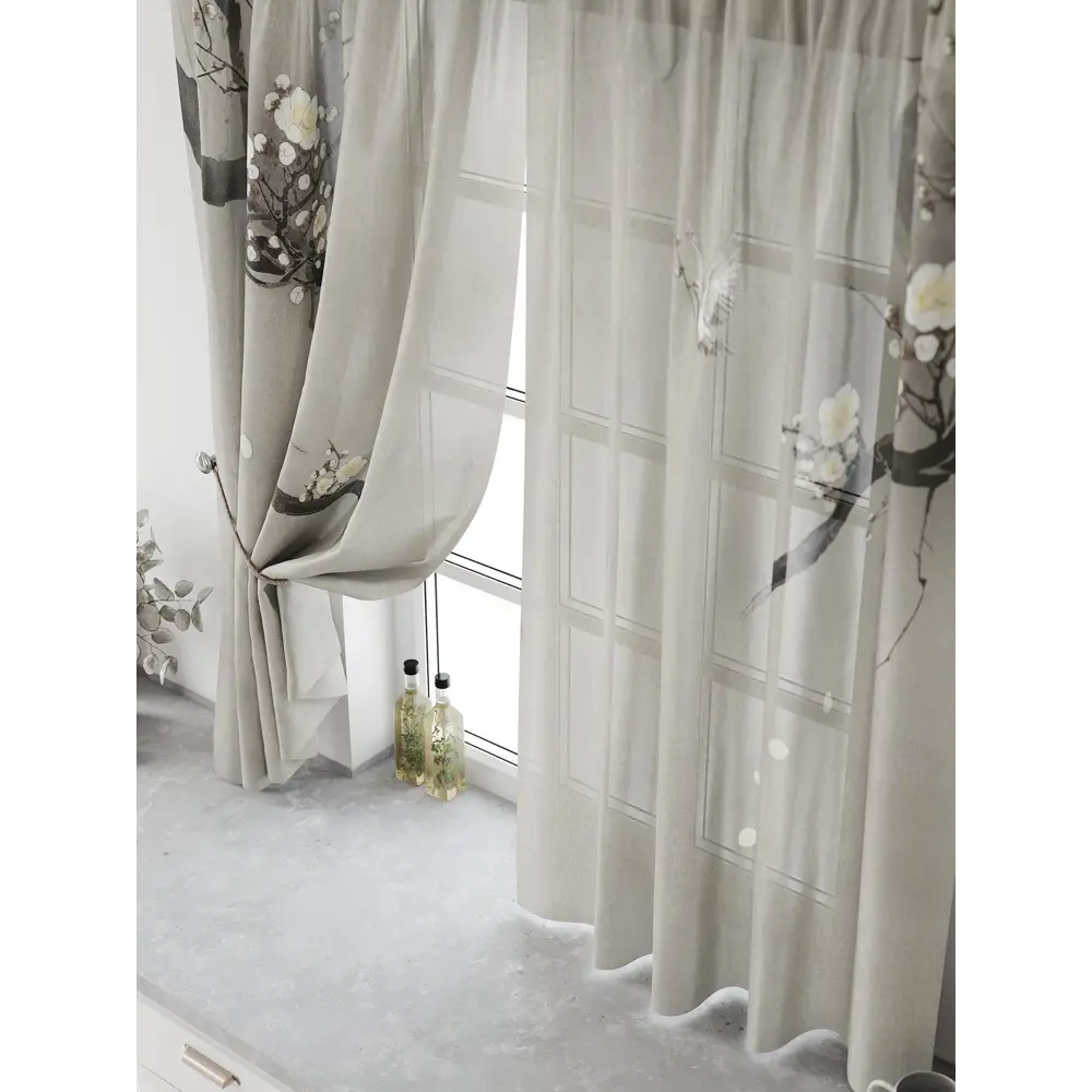 Фото 5 Комплект тюль 2 шт на ленте Comfy Way Свилс - 190 CW579190 150x160 см вуаль цвет серый Фото 5 Комплект тюль 2 шт на ленте Comfy Way Свилс - 190 CW579190 150x160 см вуаль цвет серый
