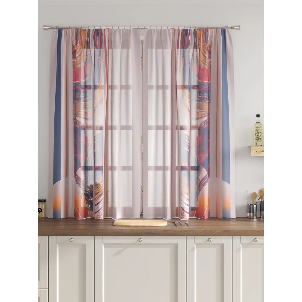 Фото 3 Комплект тюль 2 шт на ленте Comfy Way Свилс - 38 CW579038 150x160 см вуаль цвет красный Фото 3 Комплект тюль 2 шт на ленте Comfy Way Свилс - 38 CW579038 150x160 см вуаль цвет красный