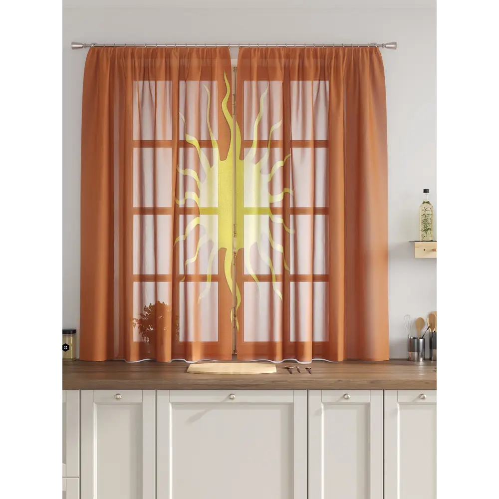 Фото 3 Комплект тюль 2 шт на ленте Comfy Way Свилс - 43 CW579043 150x160 см вуаль цвет желтый Фото 3 Комплект тюль 2 шт на ленте Comfy Way Свилс - 43 CW579043 150x160 см вуаль цвет желтый