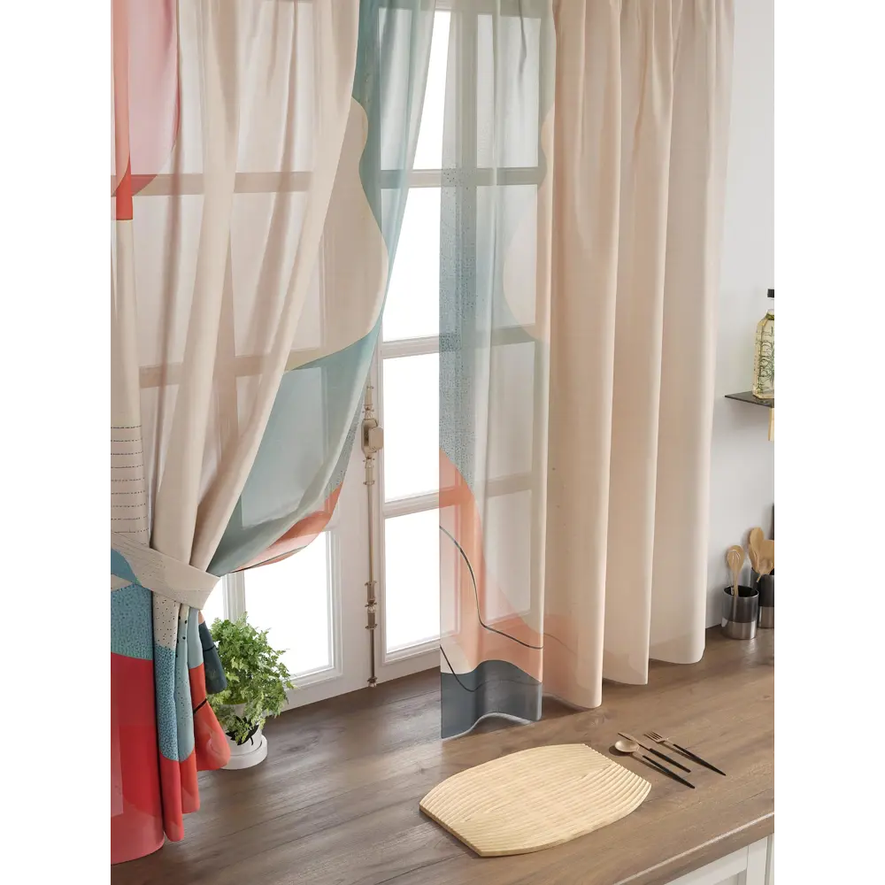 Фото 4 Комплект тюль 2 шт на ленте Comfy Way Свилс - 45 CW579045 150x160 см вуаль цвет красный Фото 4 Комплект тюль 2 шт на ленте Comfy Way Свилс - 45 CW579045 150x160 см вуаль цвет красный