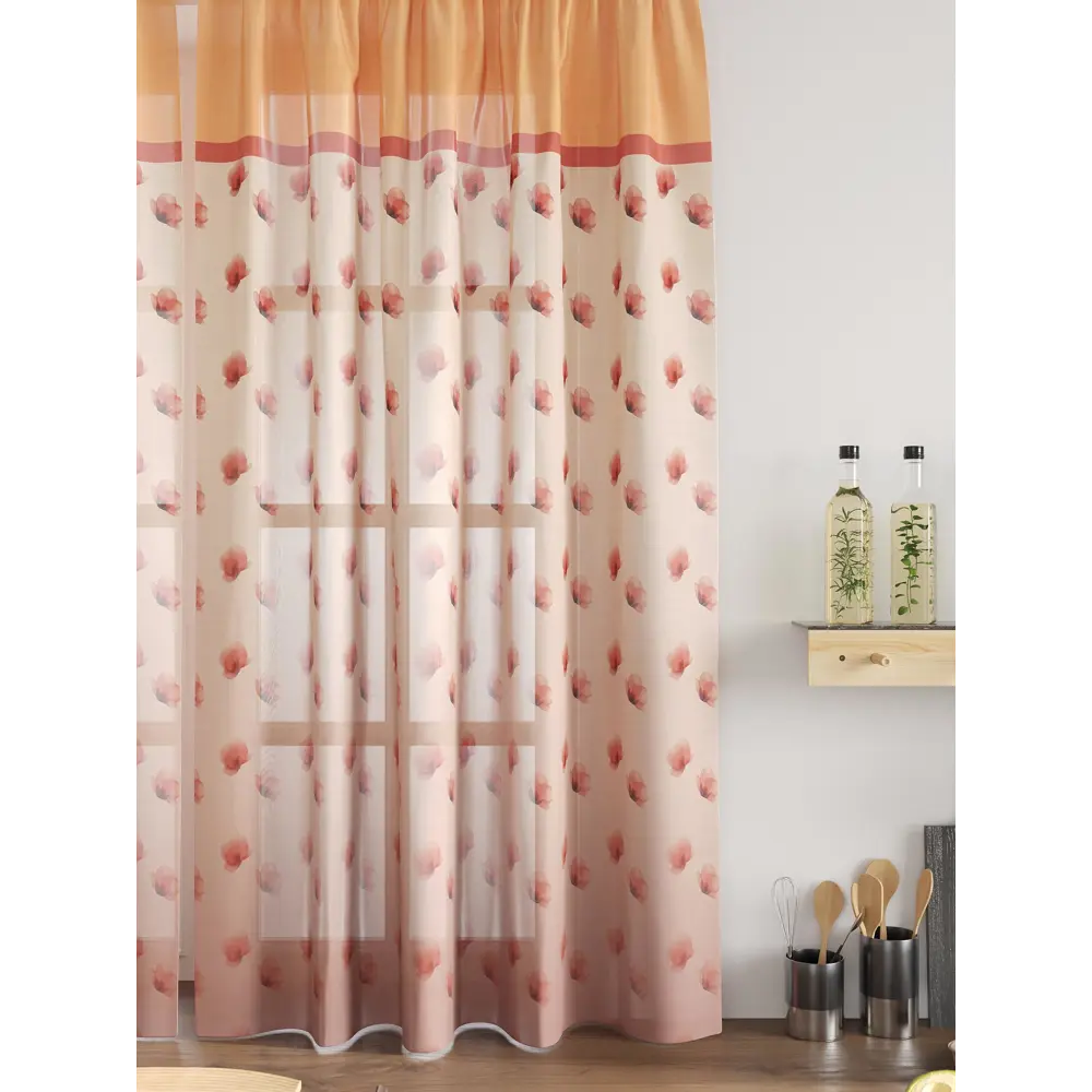 Фото 5 Комплект тюль 2 шт на ленте Comfy Way Свилс - 42 CW579042 150x160 см вуаль цвет красный Фото 5 Комплект тюль 2 шт на ленте Comfy Way Свилс - 42 CW579042 150x160 см вуаль цвет красный