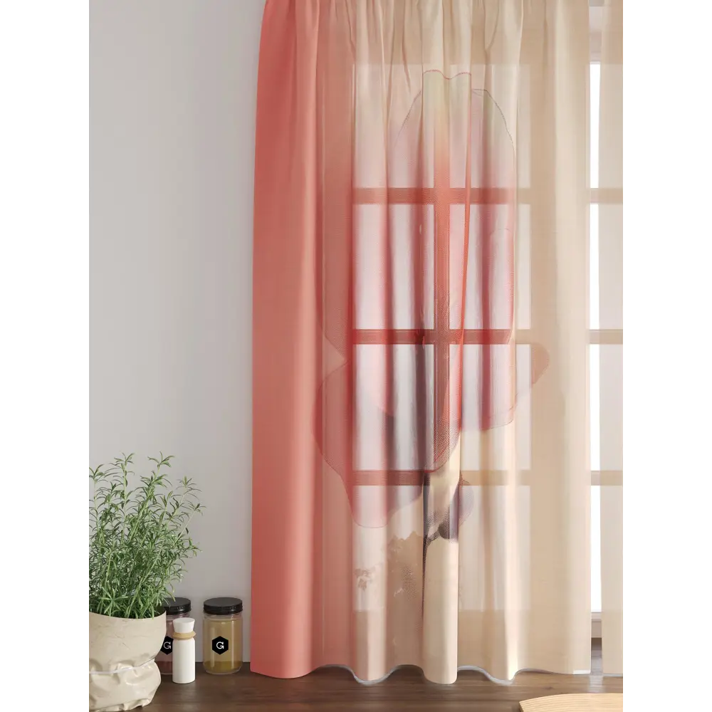 Фото 6 Комплект тюль 2 шт на ленте Comfy Way Свилс - 41 CW579041 150x160 см вуаль цвет красный Фото 6 Комплект тюль 2 шт на ленте Comfy Way Свилс - 41 CW579041 150x160 см вуаль цвет красный