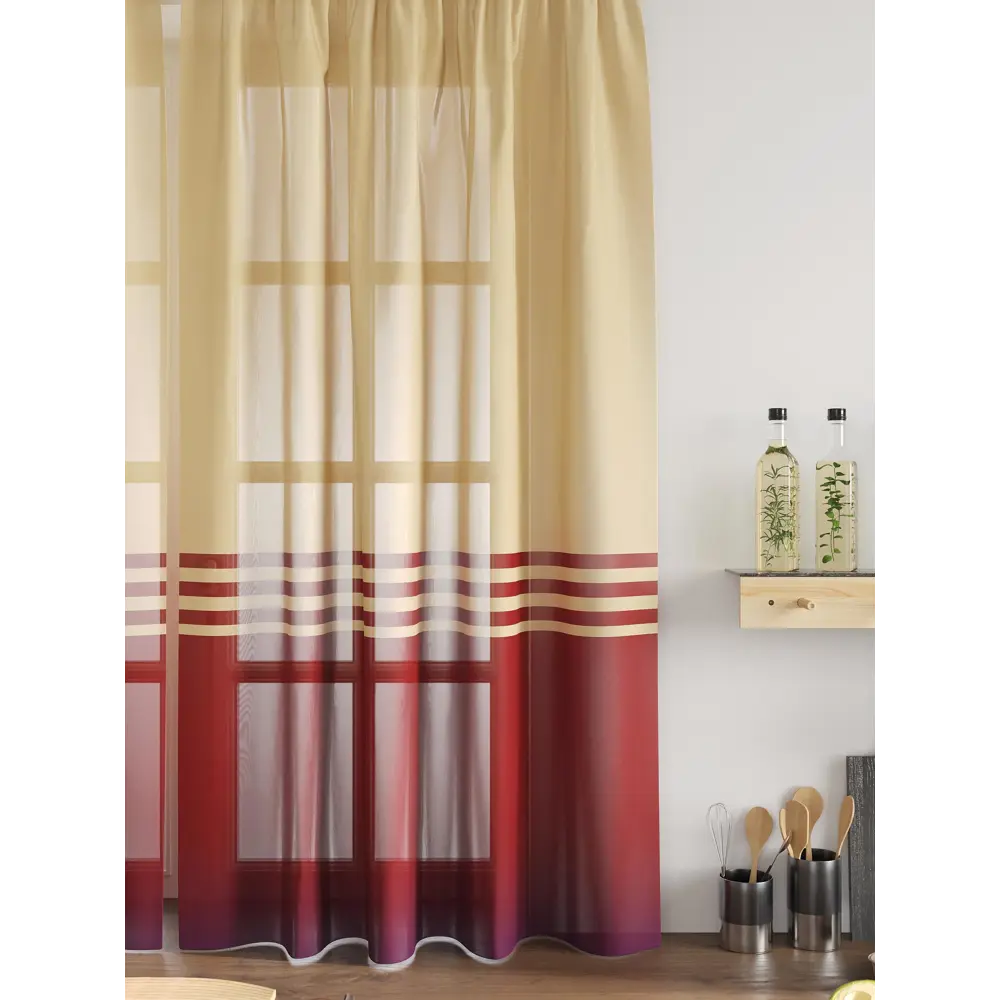 Фото 5 Комплект тюль 2 шт на ленте Comfy Way Свилс - 50 CW579050 150x160 см вуаль цвет красный Фото 5 Комплект тюль 2 шт на ленте Comfy Way Свилс - 50 CW579050 150x160 см вуаль цвет красный