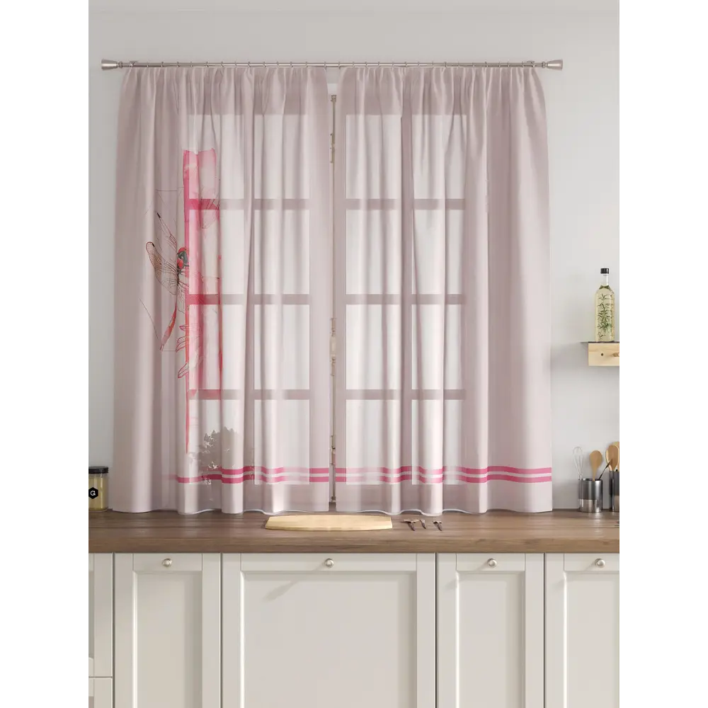 Фото 3 Комплект тюль 2 шт на ленте Comfy Way Свилс - 51 CW579051 150x160 см вуаль цвет красный Фото 3 Комплект тюль 2 шт на ленте Comfy Way Свилс - 51 CW579051 150x160 см вуаль цвет красный
