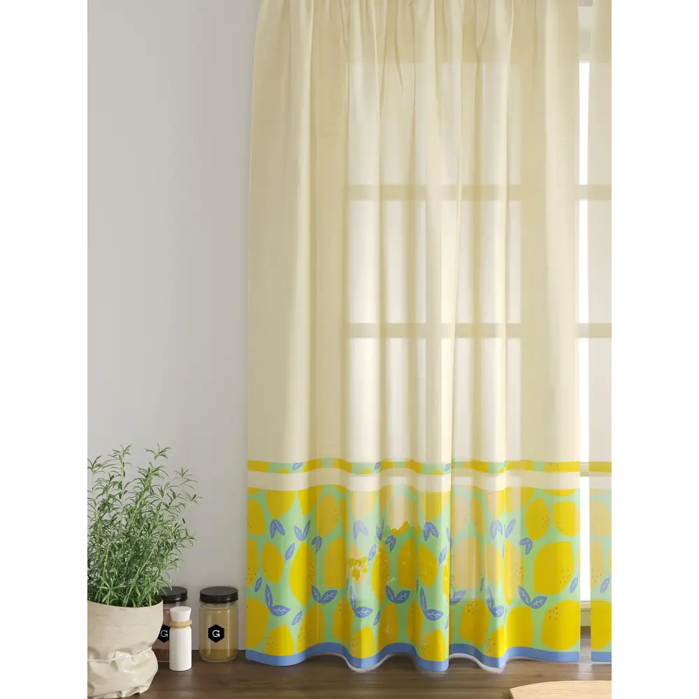 Фото 6 Комплект тюль 2 шт на ленте Comfy Way Свилс - 59 CW579059 150x160 см вуаль цвет желтый Фото 6 Комплект тюль 2 шт на ленте Comfy Way Свилс - 59 CW579059 150x160 см вуаль цвет желтый