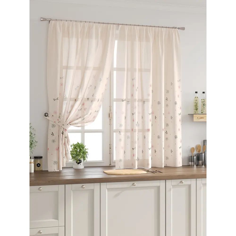 Фото Комплект тюль 2 шт на ленте Comfy Way Свилс - 62 CW579062 150x160 см вуаль цвет бежевый Фото Комплект тюль 2 шт на ленте Comfy Way Свилс - 62 CW579062 150x160 см вуаль цвет бежевый