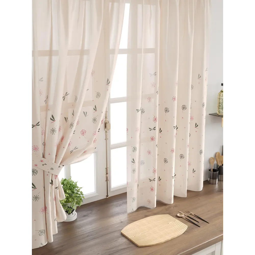 Фото 4 Комплект тюль 2 шт на ленте Comfy Way Свилс - 62 CW579062 150x160 см вуаль цвет бежевый Фото 4 Комплект тюль 2 шт на ленте Comfy Way Свилс - 62 CW579062 150x160 см вуаль цвет бежевый