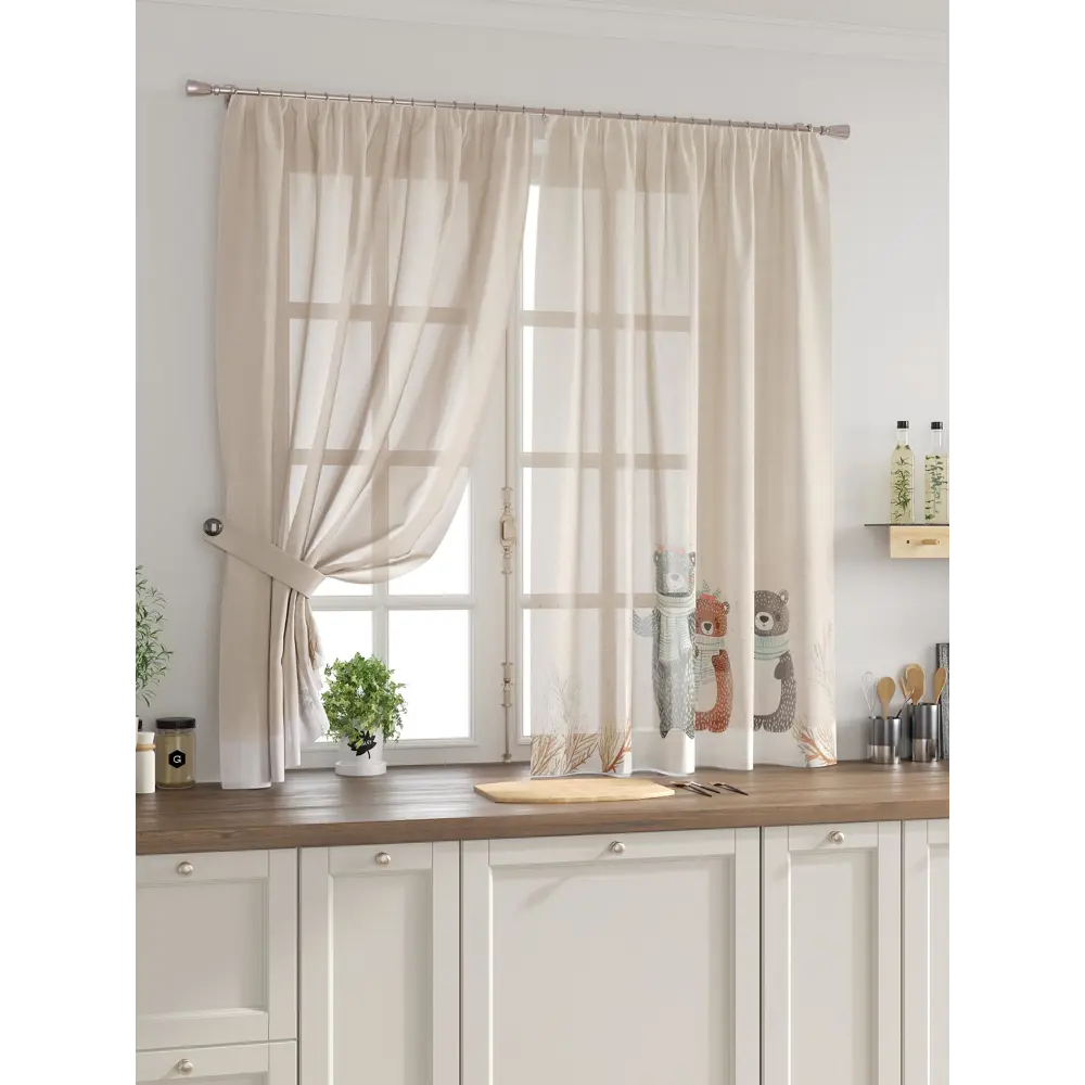 Фото Комплект тюль 2 шт на ленте Comfy Way Свилс - 72 CW579072 150x160 см вуаль цвет коричневый Фото Комплект тюль 2 шт на ленте Comfy Way Свилс - 72 CW579072 150x160 см вуаль цвет коричневый