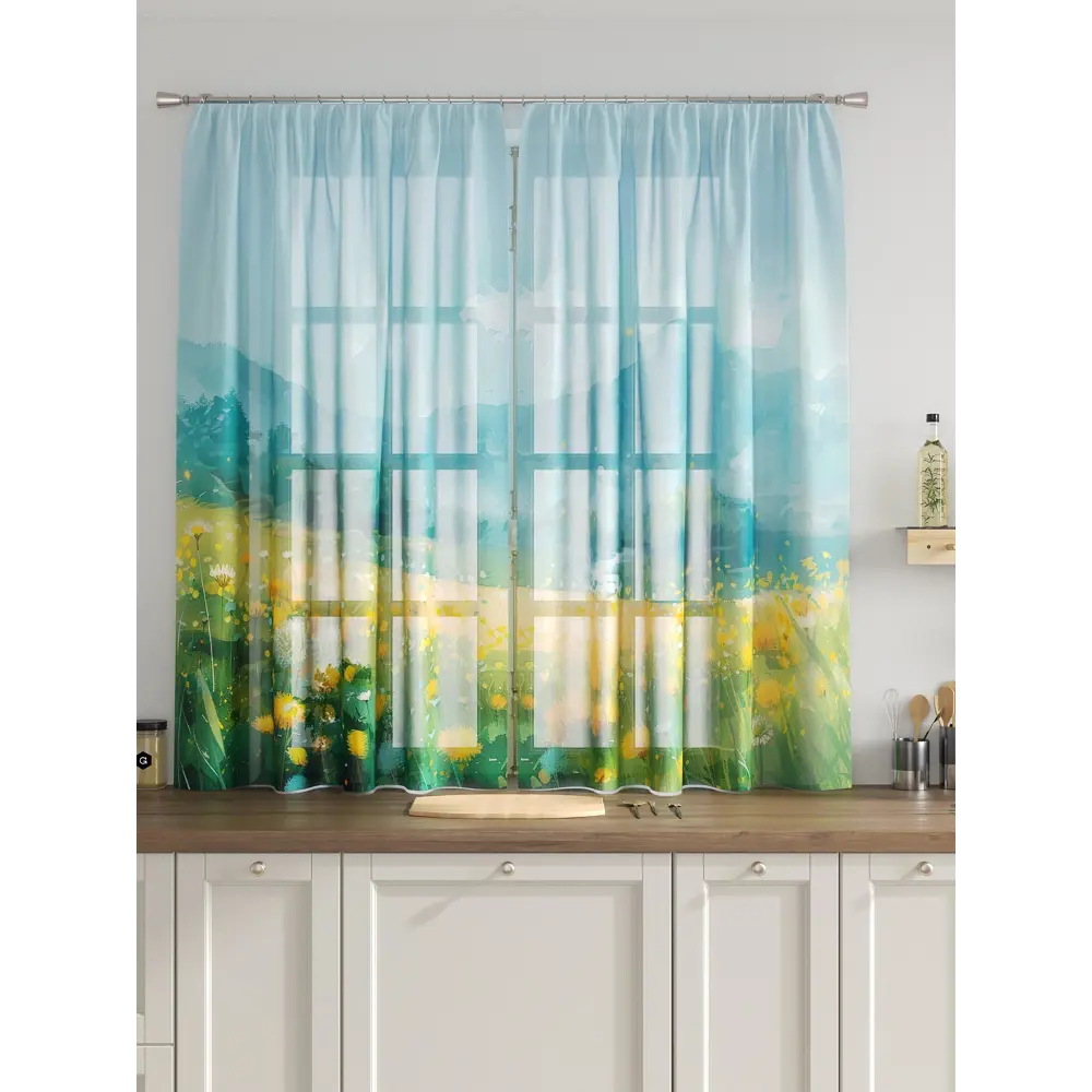 Фото 3 Комплект тюль 2 шт на ленте Comfy Way Свилс - 73 CW579073 150x160 см вуаль цвет желтый Фото 3 Комплект тюль 2 шт на ленте Comfy Way Свилс - 73 CW579073 150x160 см вуаль цвет желтый