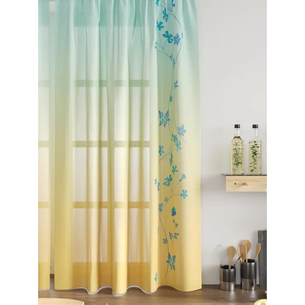 Фото 5 Комплект тюль 2 шт на ленте Comfy Way Свилс - 80 CW579080 150x160 см вуаль цвет желтый Фото 5 Комплект тюль 2 шт на ленте Comfy Way Свилс - 80 CW579080 150x160 см вуаль цвет желтый