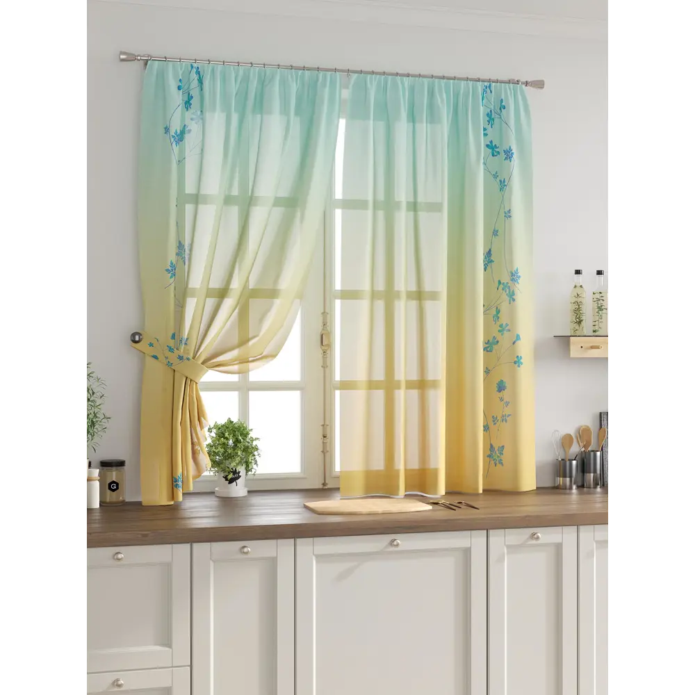 Фото Комплект тюль 2 шт на ленте Comfy Way Свилс - 80 CW579080 150x160 см вуаль цвет желтый Фото Комплект тюль 2 шт на ленте Comfy Way Свилс - 80 CW579080 150x160 см вуаль цвет желтый