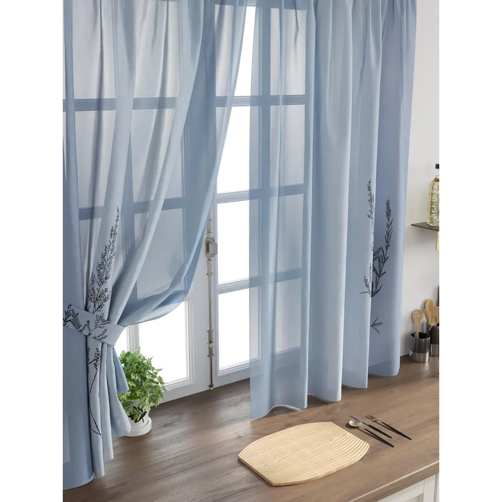 Фото 4 Комплект тюль 2 шт на ленте Comfy Way Свилс - 78 CW579078 150x160 см вуаль цвет серый Фото 4 Комплект тюль 2 шт на ленте Comfy Way Свилс - 78 CW579078 150x160 см вуаль цвет серый