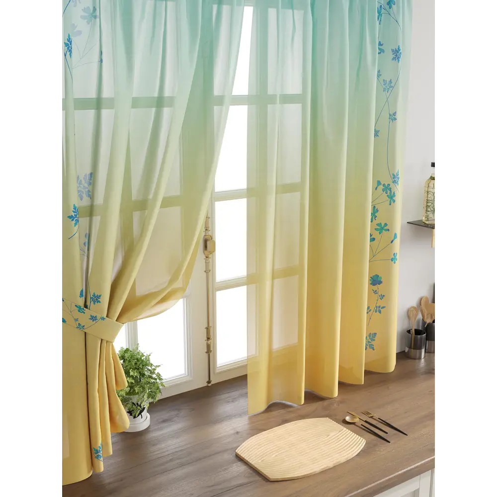Фото 4 Комплект тюль 2 шт на ленте Comfy Way Свилс - 80 CW579080 150x160 см вуаль цвет желтый Фото 4 Комплект тюль 2 шт на ленте Comfy Way Свилс - 80 CW579080 150x160 см вуаль цвет желтый